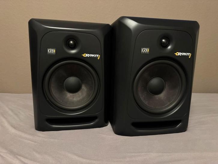 KRK Rokit 8 G3 Studio Monitoren (paar), Audio, Tv en Foto, Luidsprekers, Gebruikt, Front, Rear of Stereo speakers, 120 watt of meer