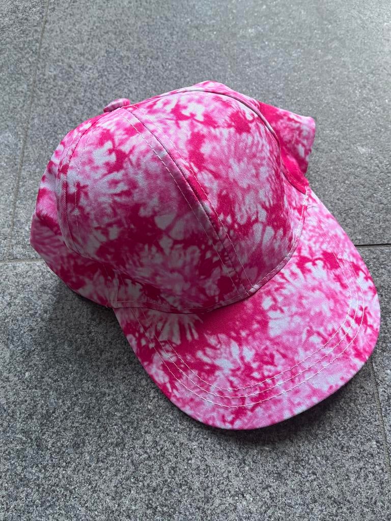 Pet zonneklep wit roze katoen ZGAN, Kleding | Dames, Hoeden en Petten, Ophalen of Verzenden, Zo goed als nieuw, One size fits all