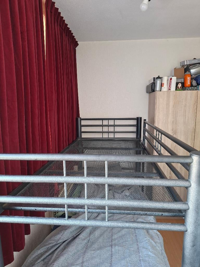 Deelbaar stapelbed roestvrij staal, Ophalen, 100 cm, 160 tot 180 cm, Tweepersoons