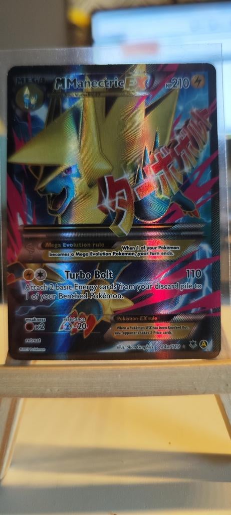 Mega Manectric EX 24a/119 Phantom Forces Pokémon Kaart, Ophalen of Verzenden, Zo goed als nieuw, Losse kaart, Foil