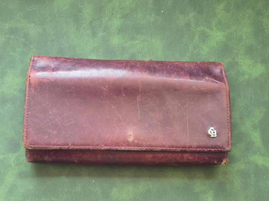 Vintage leren portemonnee van Castelijn & Beerens, Overige merken, Gebruikt, Bruin, Ophalen of Verzenden