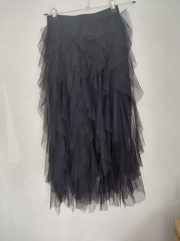 Zwarte Tule Rok met Ruches - Miss One Tu, Kleding | Dames, Rokken, Zwart, Zo goed als nieuw, Knielengte, Miss One Tu