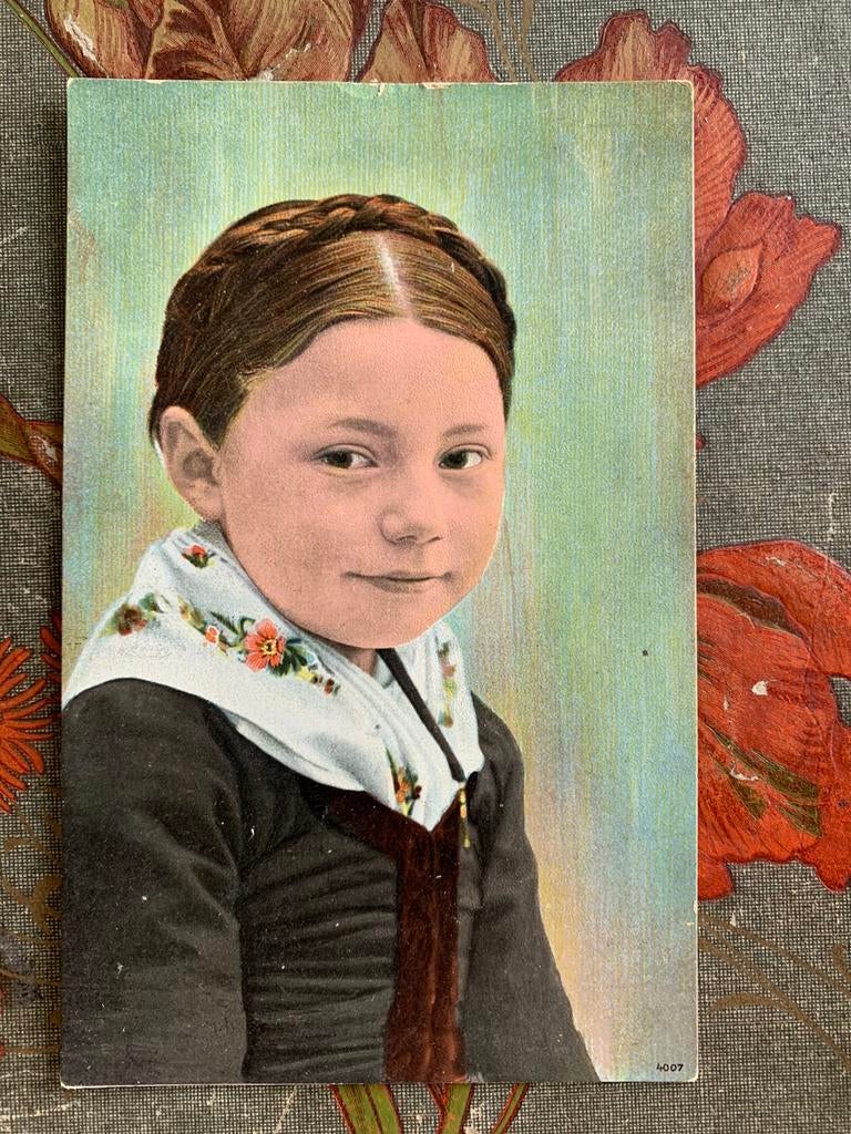 Meisje in klederdracht - Schwarzwald - Renchtal (DD), Ophalen of Verzenden, Voor 1920, Ongelopen, Kinderen