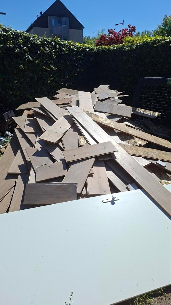 Hout 90m2 gratis afhalen!, Ophalen, Gebruikt, Hout