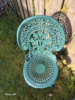 Gietijzeren bistro tuinsetje, Ophalen, Gebruikt, Overige materialen, 2 zitplaatsen