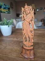 Lord Krishna beeldje hout, Antiek en Kunst, Ophalen of Verzenden