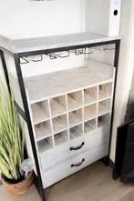 Wijnkast met glasophanging en lades, Ophalen, Gebruikt, 15 tot 25 flessen, 75 cm of meer