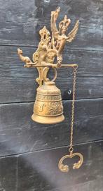 Antieke Messing Kloosterbel met Draak -  Poortbel - Vintage, Antiek en Kunst, Antiek | Koper en Brons, Ophalen, Koper