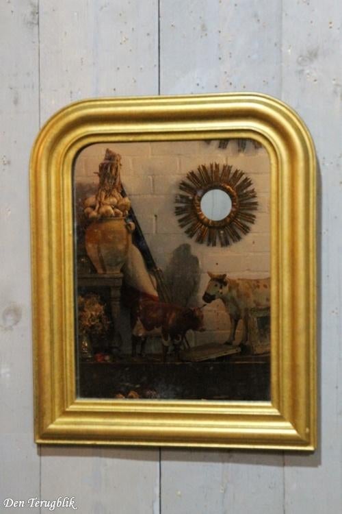 Oude Franse spiegel, Antiek en Kunst, Ophalen of Verzenden