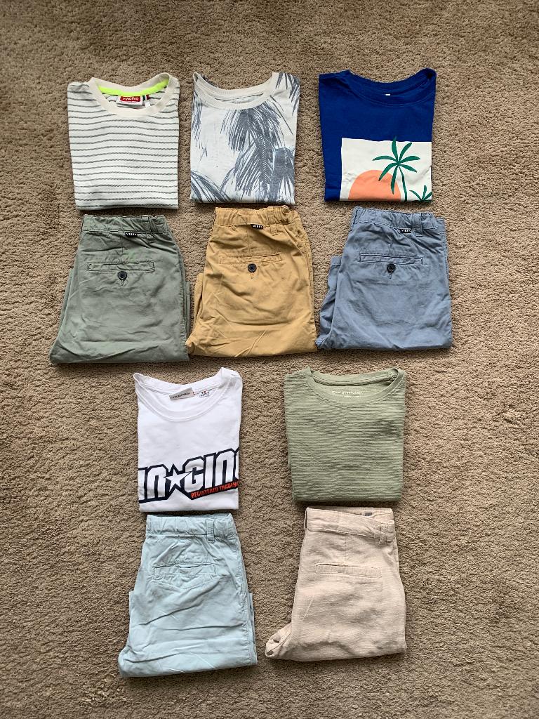 Partij zomerkleding Vingino, Name it shirt, short mt 146/152, Kinderen en Baby's, Ophalen, Zo goed als nieuw, Setje, Jongen