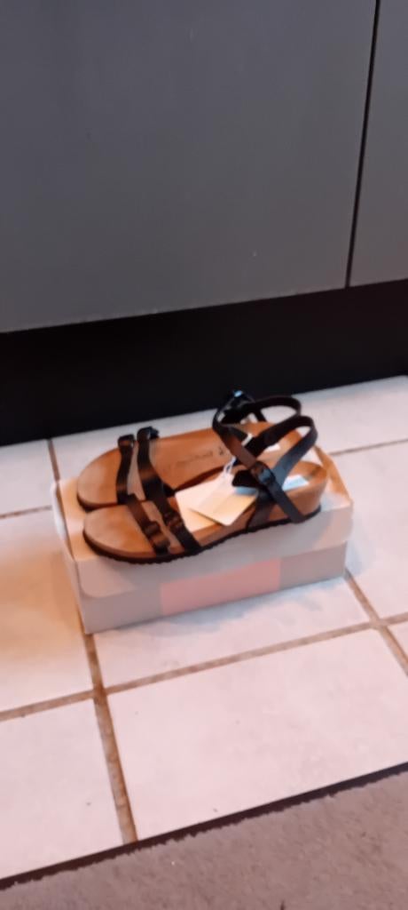 Leuke nieuwe Birkenstock Papillio sandalen maat 40!, Zwart, Nieuw, Birkenstock, Sandalen of Muiltjes