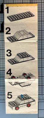 Lego set 611 Politiewagen uit 1974 met bouwinstructie, Ophalen of Verzenden, Gebruikt, Complete set, Lego