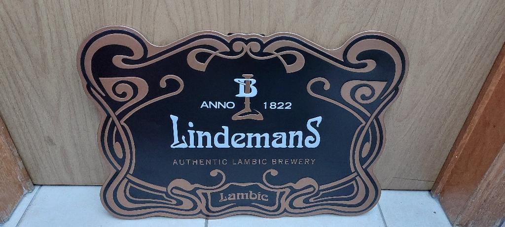 Reclamebord Lindemans, Ophalen of Verzenden, Nieuw, Reclamebord, Plaat of Schild, Overige merken
