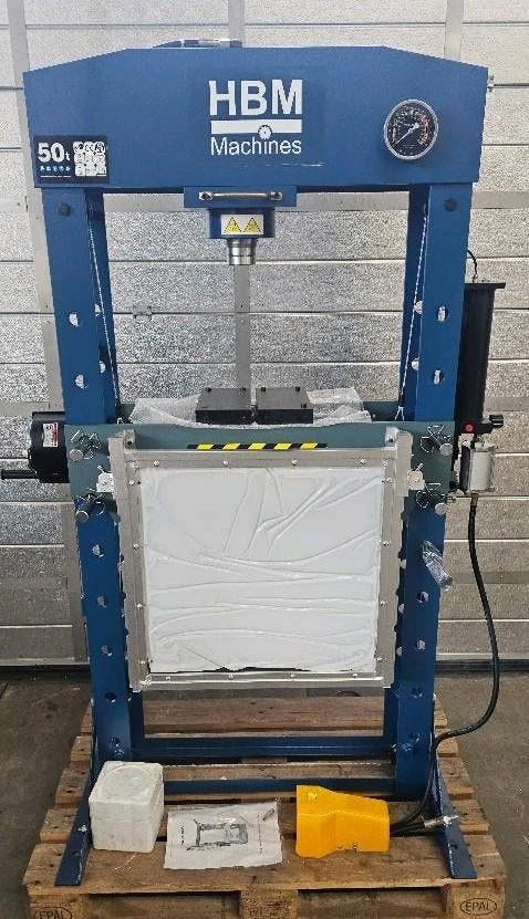 HBM Hydr/ Pneumatische Werkplaatspers - Raamwerkpers 50 ton, Auto diversen, Autogereedschap, Ophalen of Verzenden, Nieuw