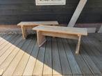 Steigerhouten bankjes - 3 stuks, Ophalen, Gebruikt, Hout