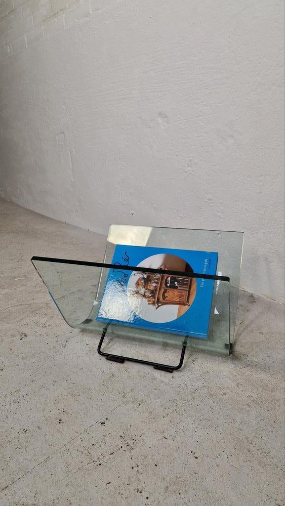 Fiam Italië glazen tijdschriften rek, Ophalen of Verzenden