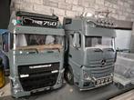 Tamiya Volvo FH16 750 en Mercedes Actros 1:14, Ophalen of Verzenden, Auto onroad
