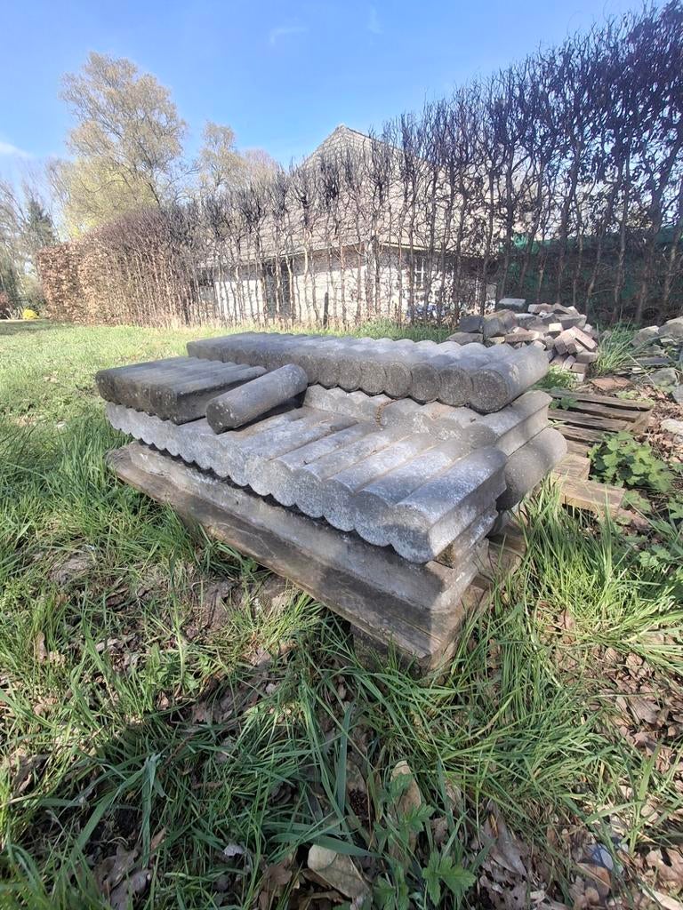 Opsluitbanden beton gegolft 20x, Tuin en Terras, Bielzen en Borders, Ophalen of Verzenden, 100 tot 200 cm, Overige typen, Minder dan 25 cm