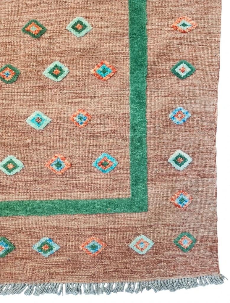 Handgeknoopt oosters wol Kelim Modern Yasmoon Dots 212x299cm, Crème, Onbekend@voorbeeld.com, Onbekend, Ophalen of Verzenden