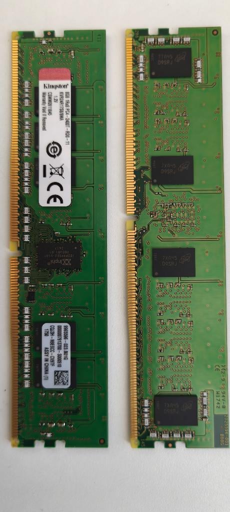 16GB (2x 8GB) DDR4-2400 Registered ECC server geheugen, Server, DDR4, Ophalen of Verzenden, Zo goed als nieuw
