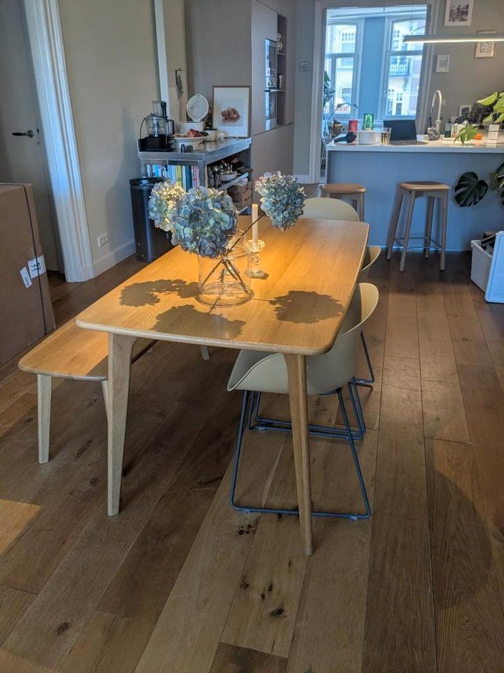 MADE Fjord Eettafel – Eikenhout – 150x80 cm (Scandi Design), Huis en Inrichting, Tafels | Eettafels, Gebruikt, 50 tot 100 cm, 100 tot 150 cm