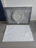 4 nieuwe Rivièra Maison alfabet placemats, Huis en Inrichting, Keuken | Textiel, Ophalen, Nieuw, Wit, Placemat