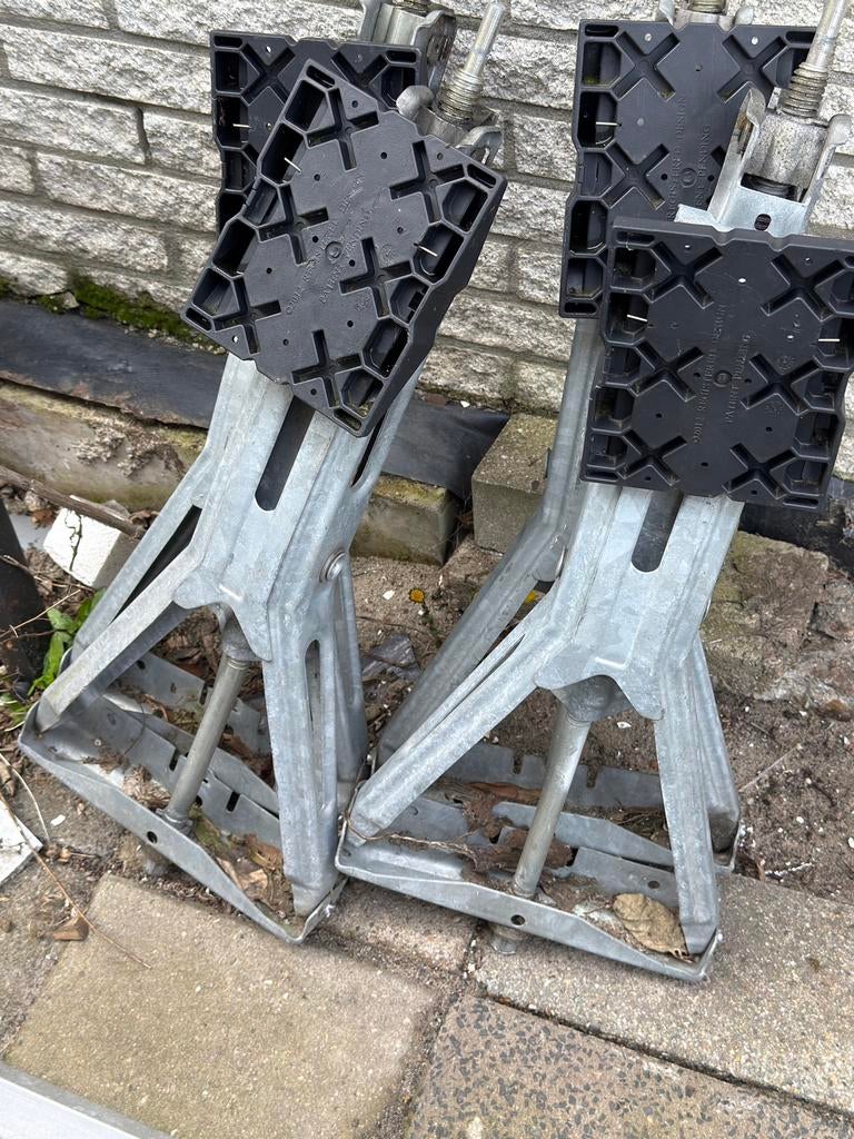 Draaipoot/Draaisteun Caravan 4 stuks, Caravans en Kamperen, Ophalen, Zo goed als nieuw