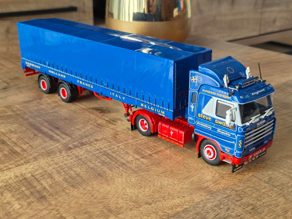 Tekno steve  swain scania 143, Hobby en Vrije tijd, Ophalen of Verzenden, Zo goed als nieuw, Bus of Vrachtwagen, Tekno