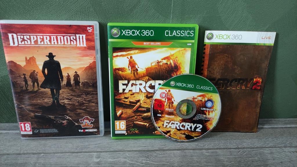 Far Cry 2 classics xbox 360 en gratis desperados 3 pc game, Spelcomputers en Games, Vanaf 18 jaar, Shooter, 1 speler, Ophalen of Verzenden