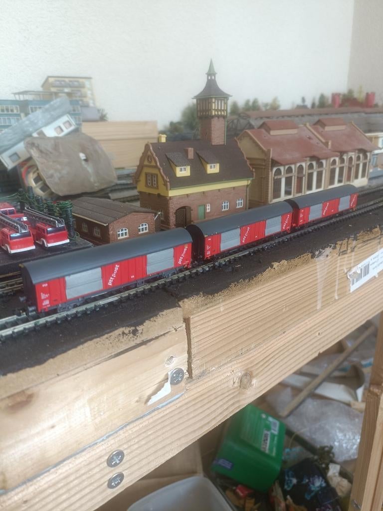 Roco n spoor  ptt post wagons, Ophalen, Gelijkstroom, Wagon, Roco