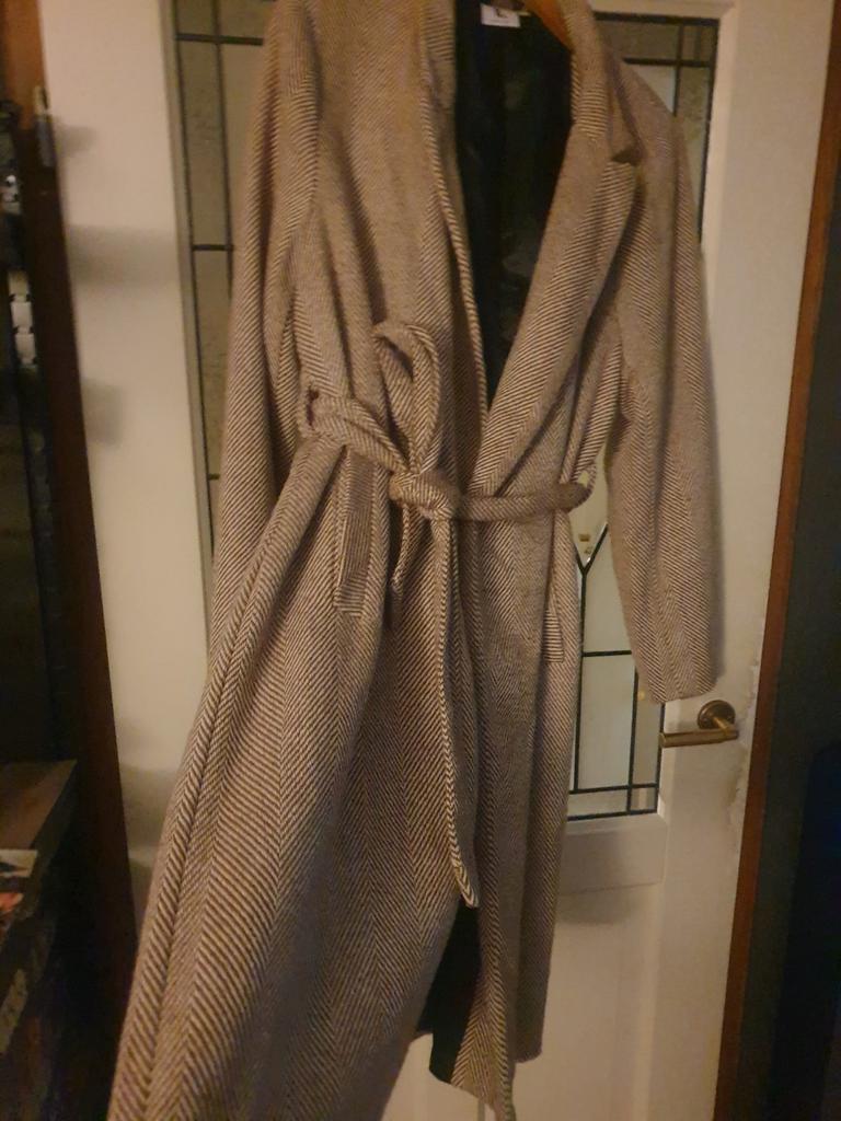 Elegante dames jas Linea Loresi XXL - Visgraatpatroon, Bruin, Maat 46/48 (XL) of groter, Ophalen of Verzenden, Linea Loresi