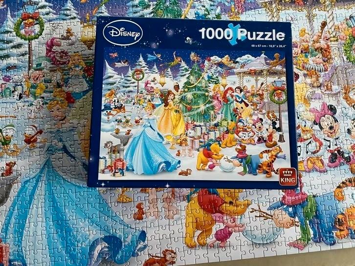 King Disney: winter wonderland - 1000 stukjes, Hobby en Vrije tijd, Denksport en Puzzels, Zo goed als nieuw, 500 t/m 1500 stukjes