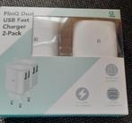 Snel opladers met 2 usb poorten per oplader - nieuw, Telecommunicatie, Mobiele telefoons | Telefoon-opladers, Ophalen of Verzenden