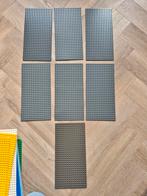 7 grijze lego bouwplaten grondplaten baseplates 16x32, Ophalen of Verzenden, Gebruikt, Complete set, Lego