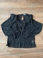 Blouse zwart met stipjes maat s loavies, Ophalen of Verzenden, Zo goed als nieuw, Maat 36 (S), Zwart
