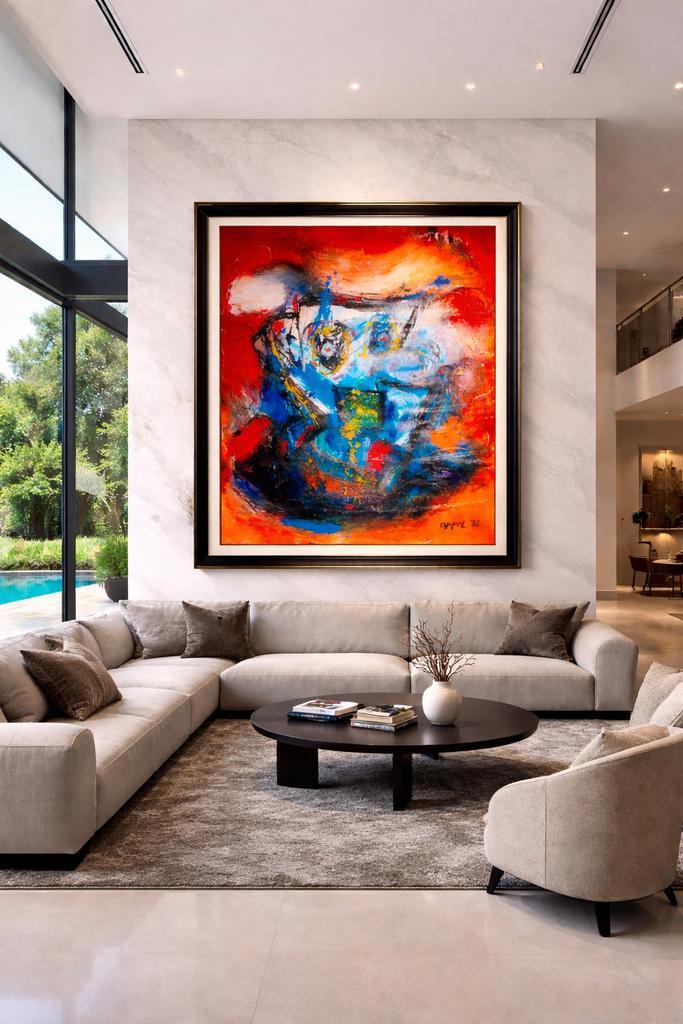 KAREL APPEL. 1972, Antiek en Kunst, Kunst | Schilderijen | Abstract, Ophalen of Verzenden