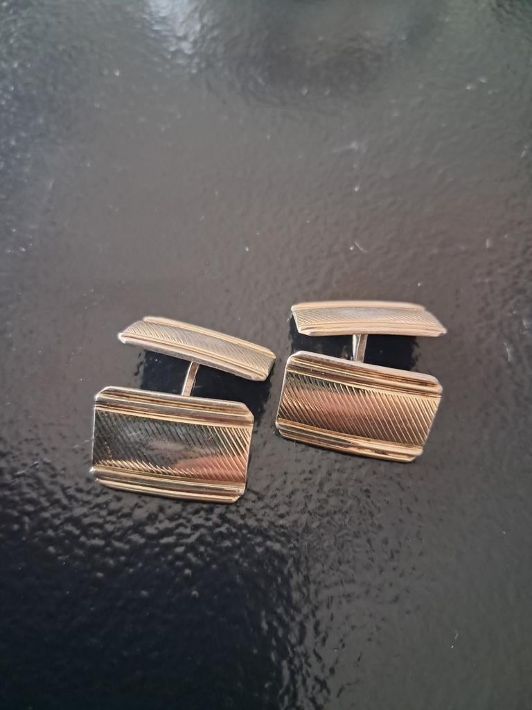 835 duitse zilveren manchetknopen (setje), Ophalen of Verzenden, Zo goed als nieuw, Zilver