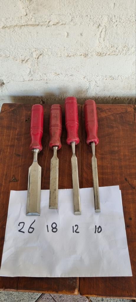 Nooitgedagt 4 stuks  houtbeitels, Ophalen of Verzenden