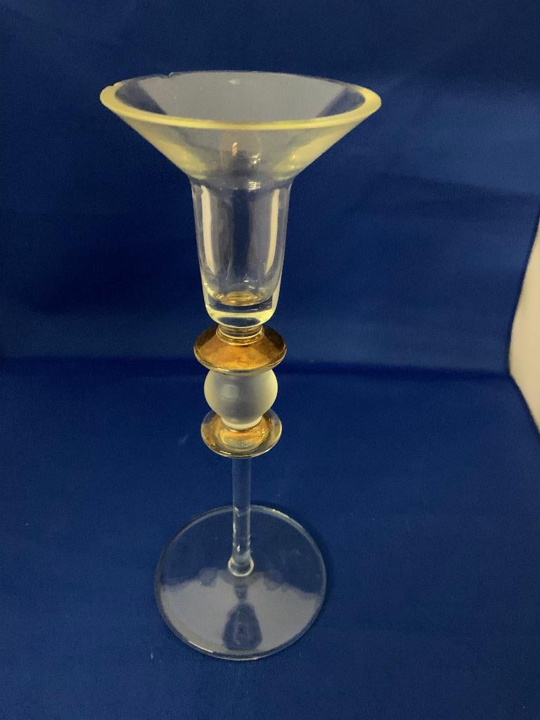 Glazen kandelaar, Niet bekend, Overige materialen, Niet bekend, Ophalen of Verzenden