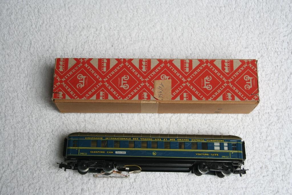 Märklin HO 346/3J Slaaprijtuig van de CIWL (5.9), Wisselstroom, Wagon, Ophalen of Verzenden, Zo goed als nieuw