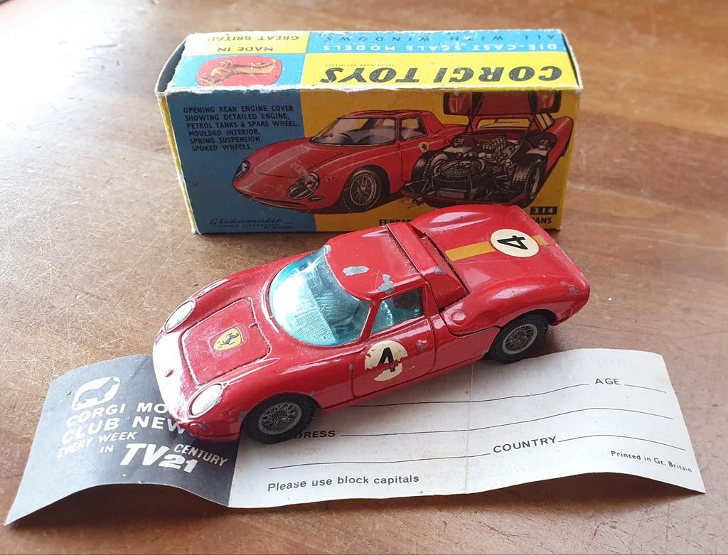 Corgi Toys Ferrari 250 Le Mans Berlinetta Model Auto + Doos!, Ophalen of Verzenden, Auto, Corgi