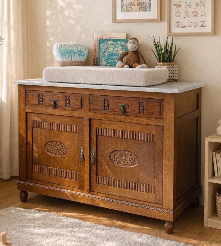 Antieke commode marmer blad, Kinderen en Baby's, Kinderkamer | Commodes en Kasten, Ophalen, 50 tot 70 cm, 90 tot 105 cm, 100 cm of meer