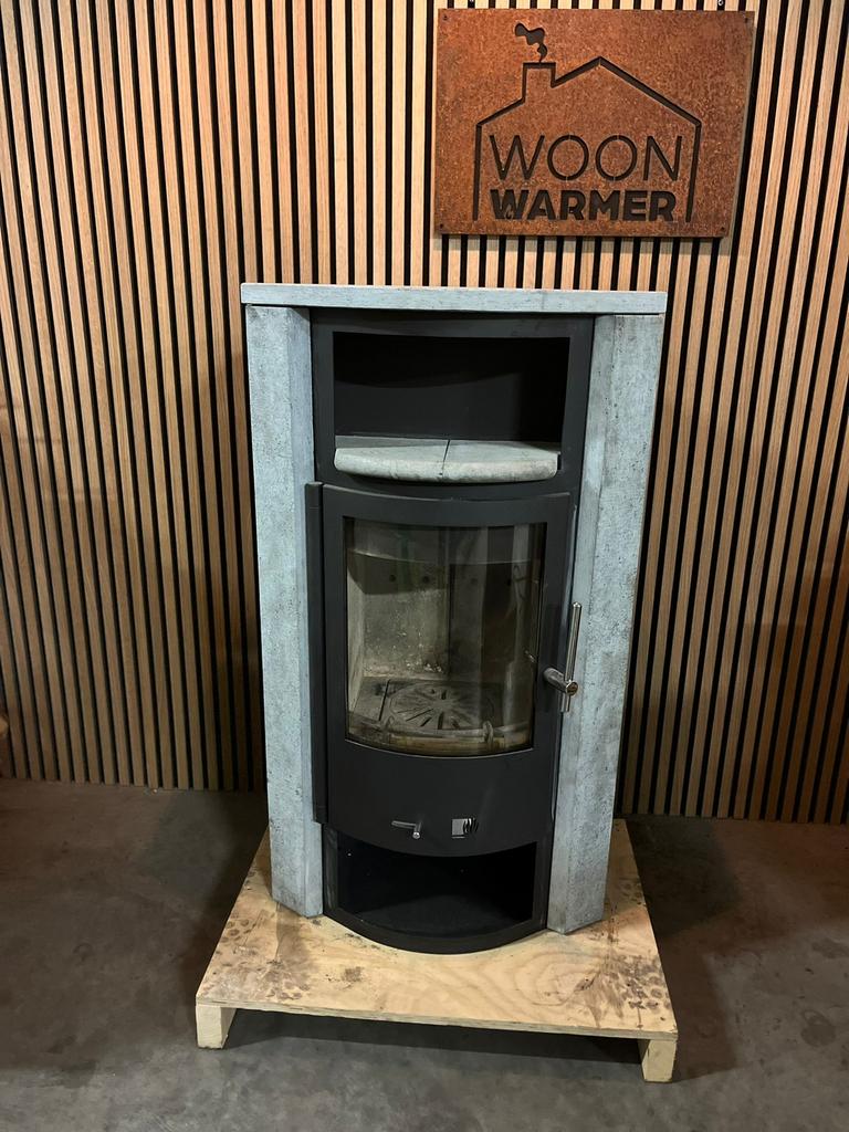 24239 Speksteenkachel Drooff 6kw, Ophalen, Info@woonwarmer.nl, Gebruikt, Houtkachel