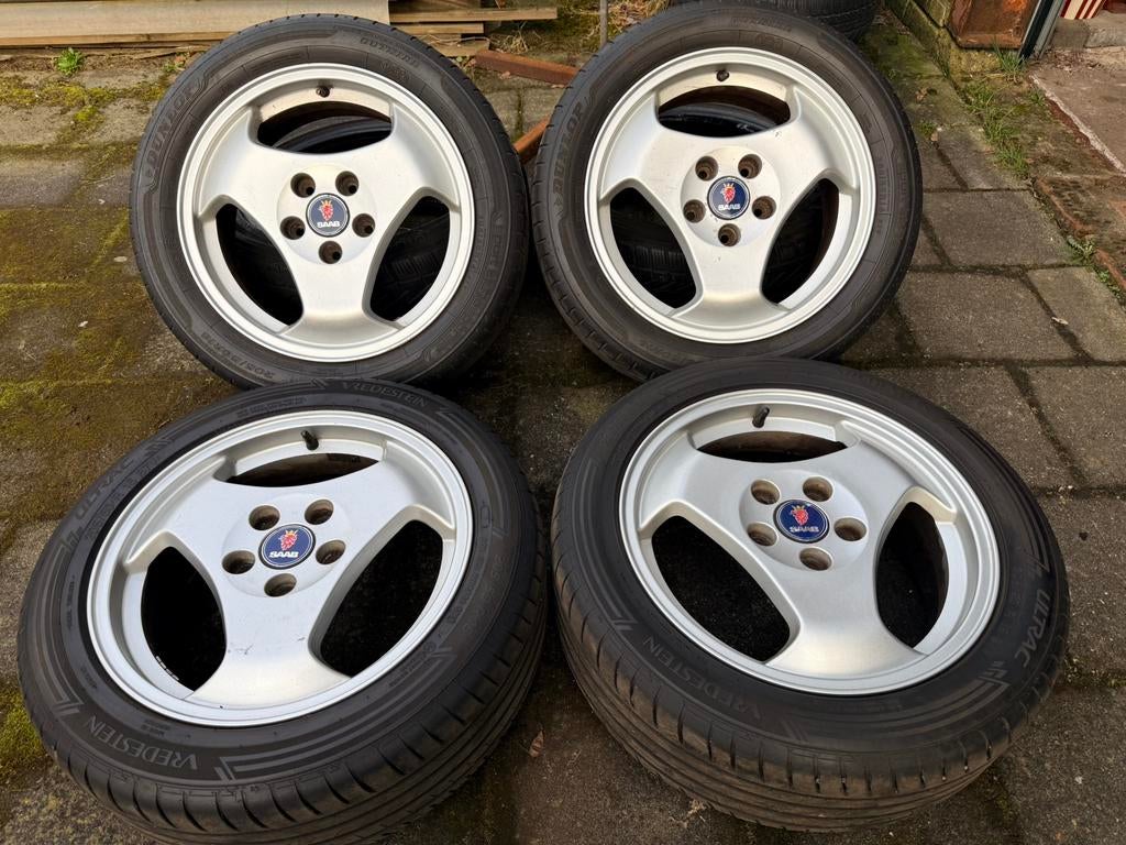 Saab ALU26 Aero velgen 16 inch, Auto-onderdelen, Banden en Velgen, Ophalen, 16 inch, 205 mm, Zomerbanden