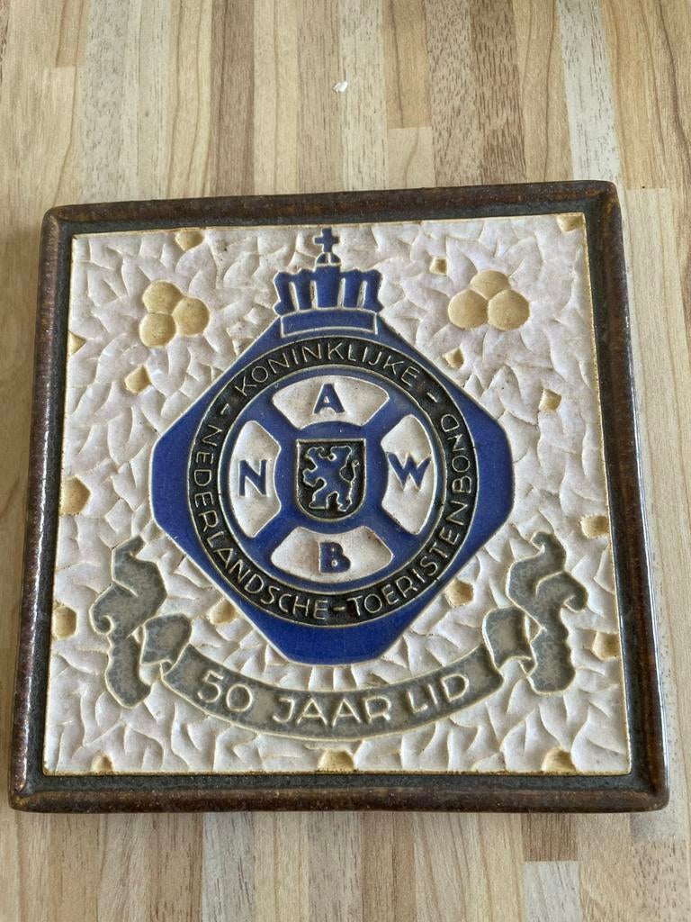 ANWB tegel 50 jaar lid, Ophalen of Verzenden