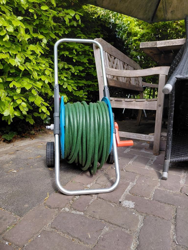 Tuinhaspel Gardena., Tuin en Terras, Tuinslangen, Ophalen, Zo goed als nieuw, Tuinslang