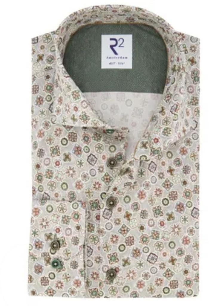 R2 Amsterdam Overhemd Maat L - Zo goed als nieuw, Kleding | Heren, Overhemden, Verzenden, Zo goed als nieuw, Overige kleuren, R2 Amsterdam