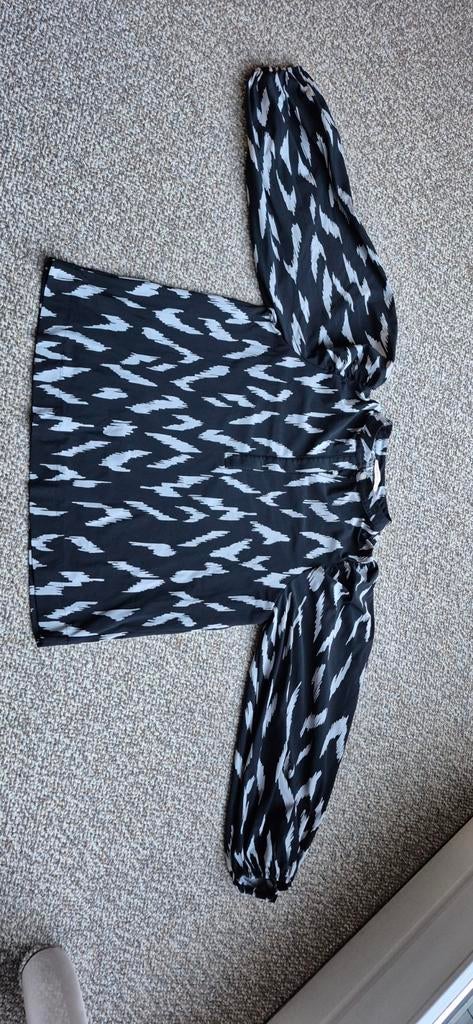 Studio Anneloes Blouse Zwart/Wit Print Maat L, Studio Anneloes, Zwart, Maat 42/44 (L), Ophalen of Verzenden