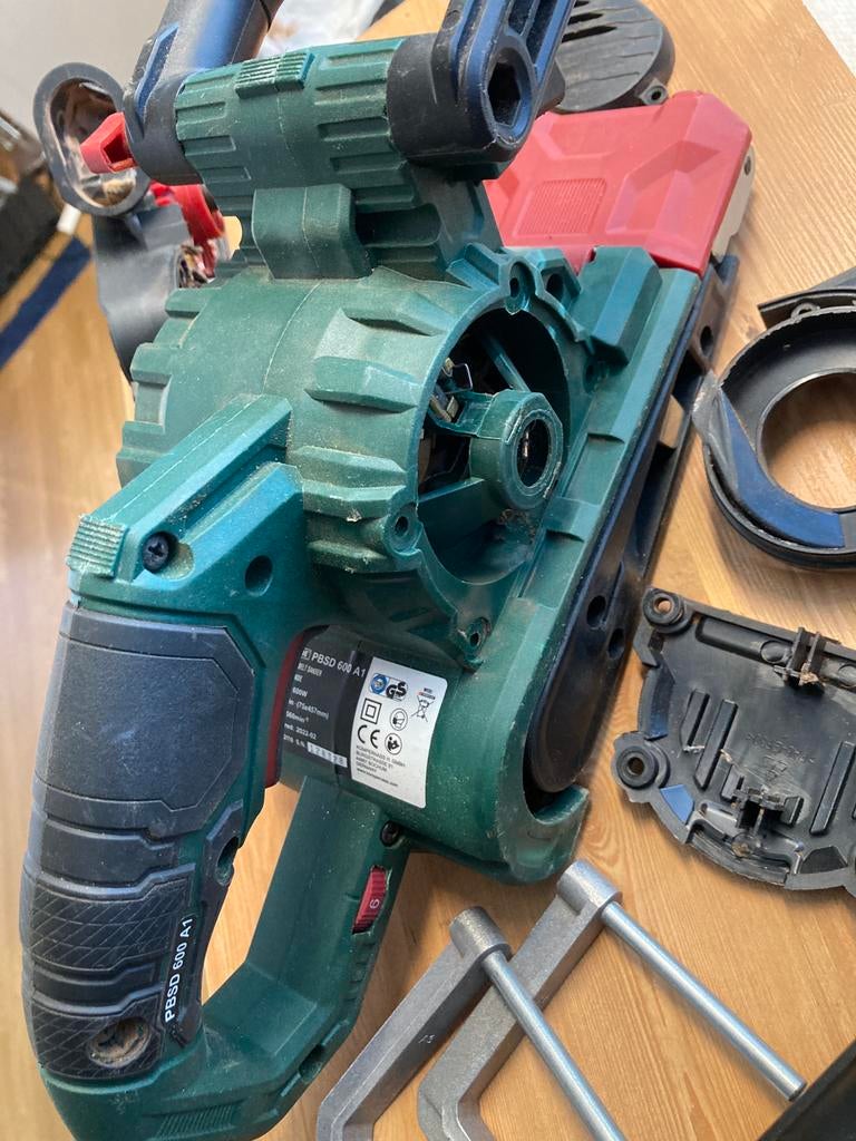 Bandschuurmachine Parkside PBSD 600, Defect, voor Onderdelen, Ophalen of Verzenden, Gebruikt, Minder dan 600 watt, Bandschuurmachine