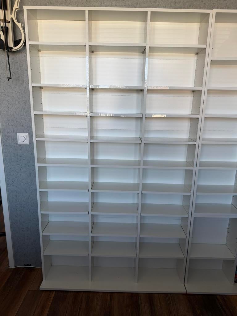 2 witte kasten voor cd’s (zonder inhoud), Huis en Inrichting, Ophalen, Gebruikt, 150 discs of meer, Cd's